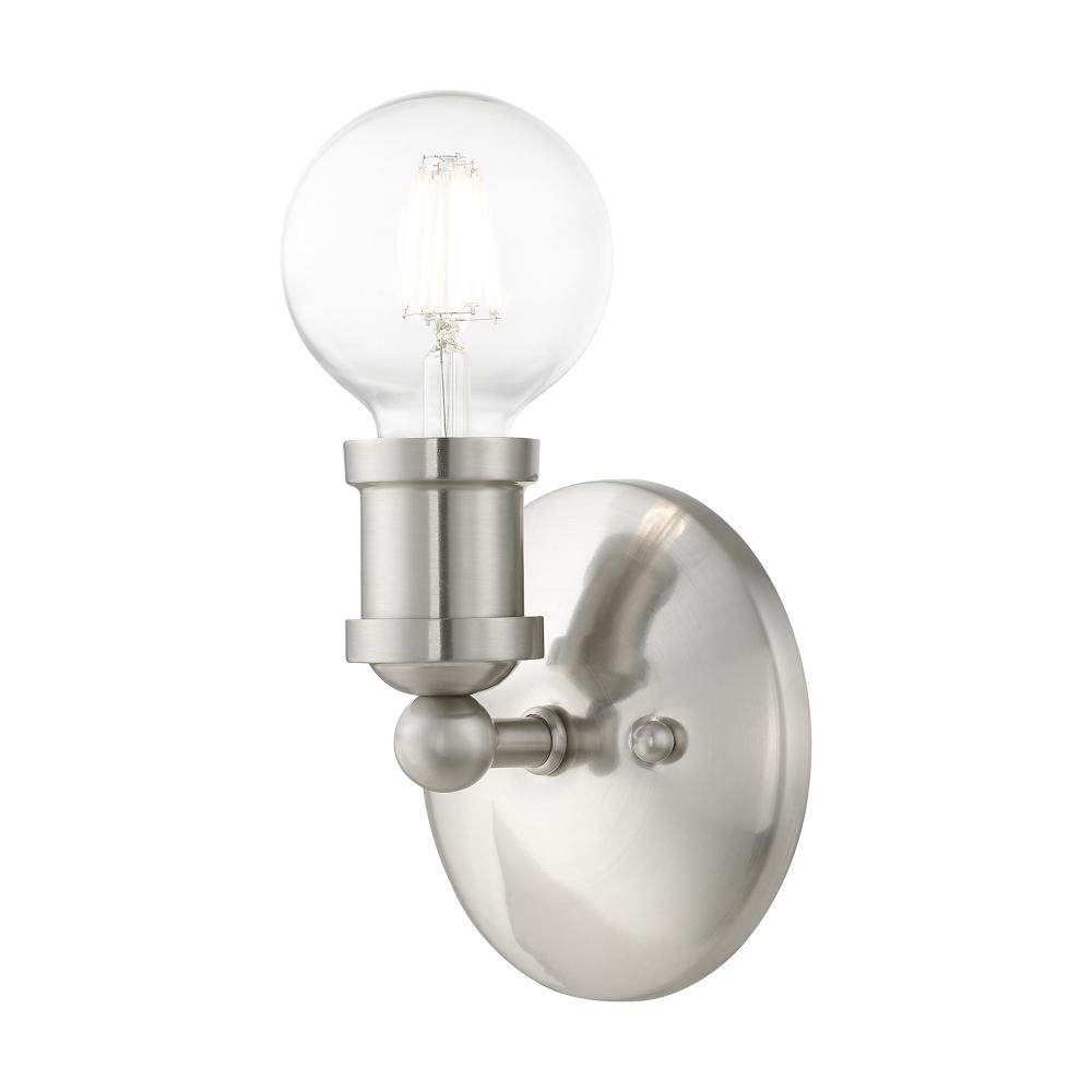 1 Light Brushed Nickel ADA Single Vanity Sconce