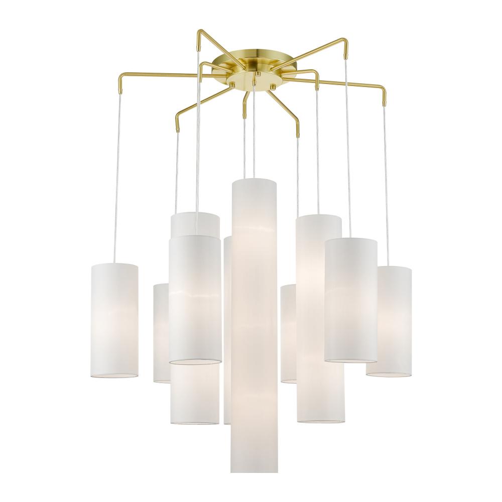 15 Light Satin Brass Foyer Chandelier