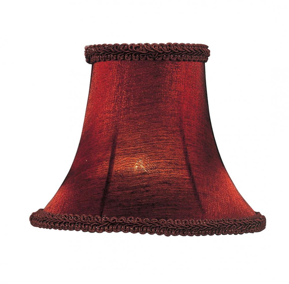 Red Silk Bell Clip Shade