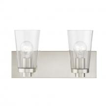 Livex Lighting 18182-91 - 2 Light Brushed Nickel Vanity Sconce