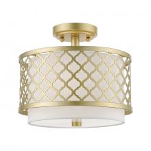 Livex Lighting 41107-33 - 2 Light Soft Gold Small Semi-Flush