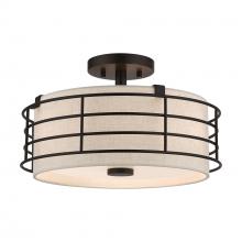 Livex Lighting 55118-92 - 3 Light English Bronze Large Semi-Flush