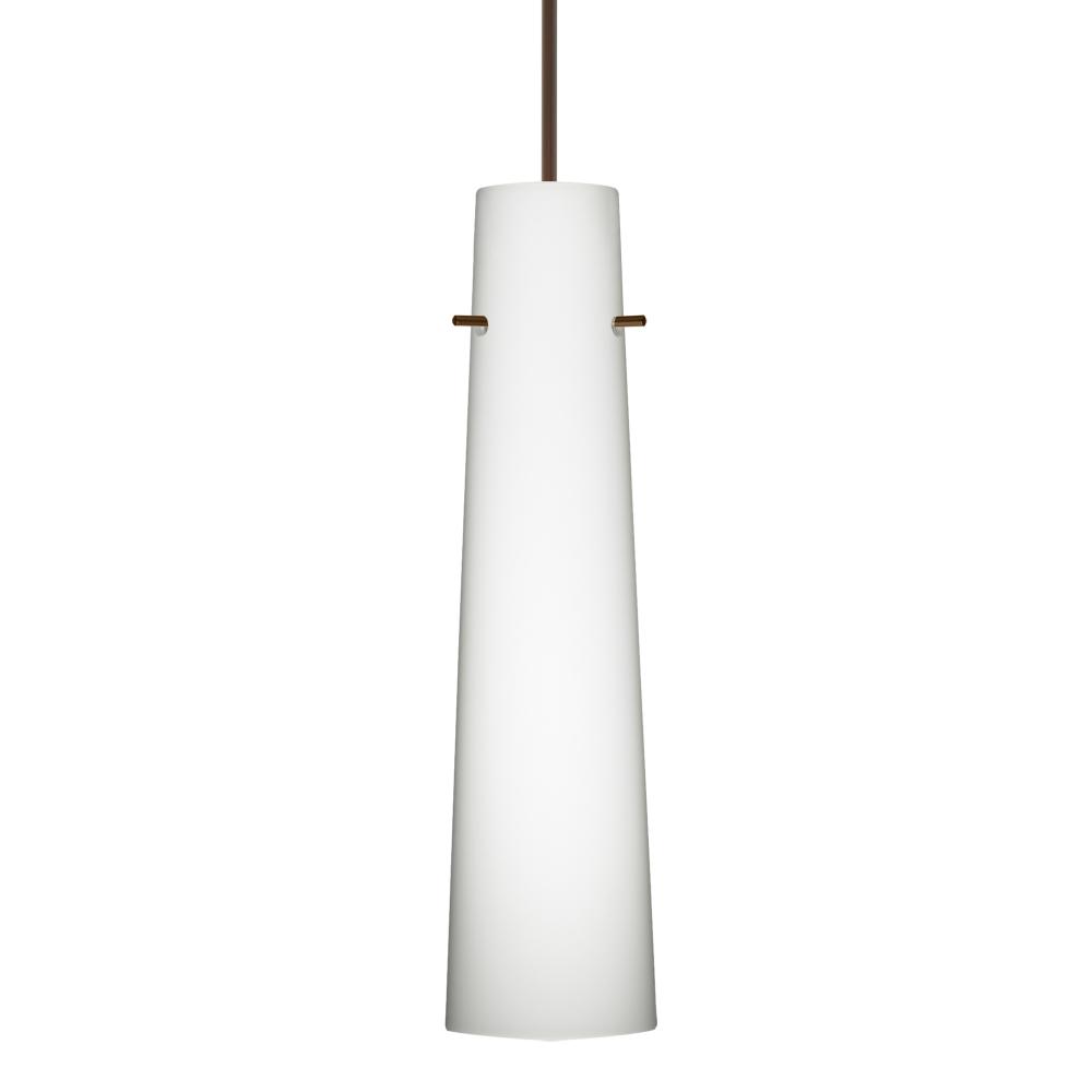 Besa Camino Pendant Bronze Opal Matte 1x50W Halogen, 277V, 0-10V Dimming