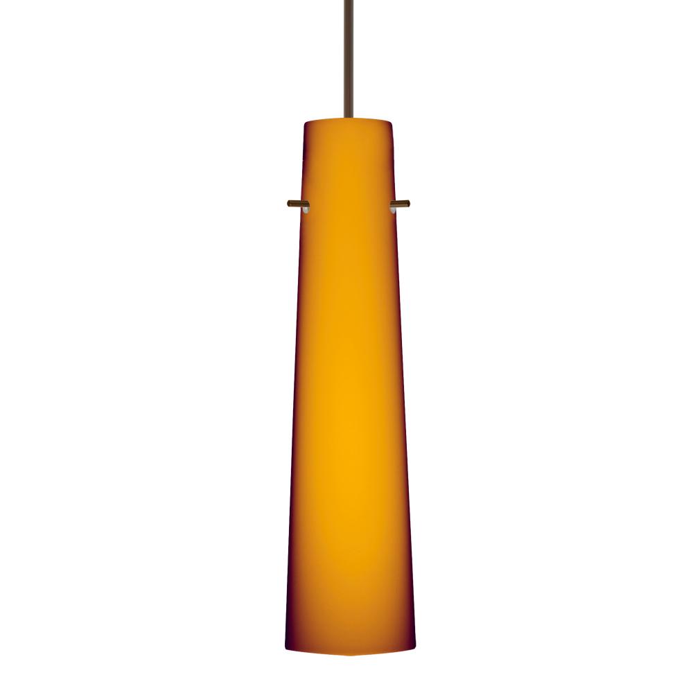 Besa Camino Pendant for Multiport Canopy Bronze Amber Matte 1x50W Halogen, 277V