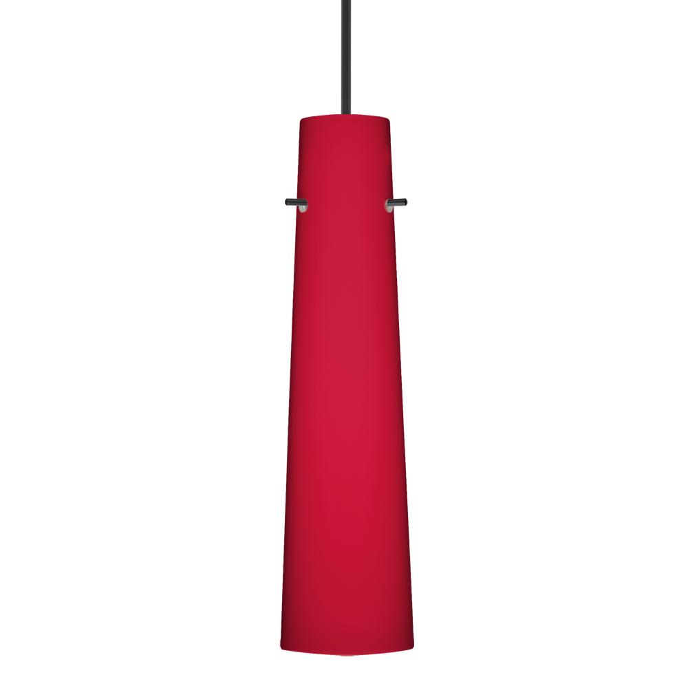 Besa Camino Pendant for Multiport Canopy Black Ruby Matte 1x50W Halogen, 0-10V Dimming