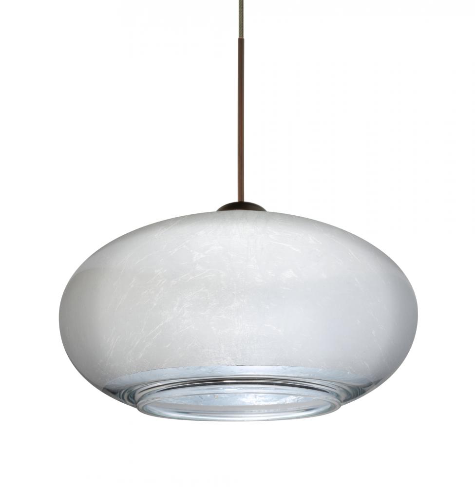 Besa Pendant Brio 7 Bronze Silver Foil 1x35W Halogen, 15Ft. Cord