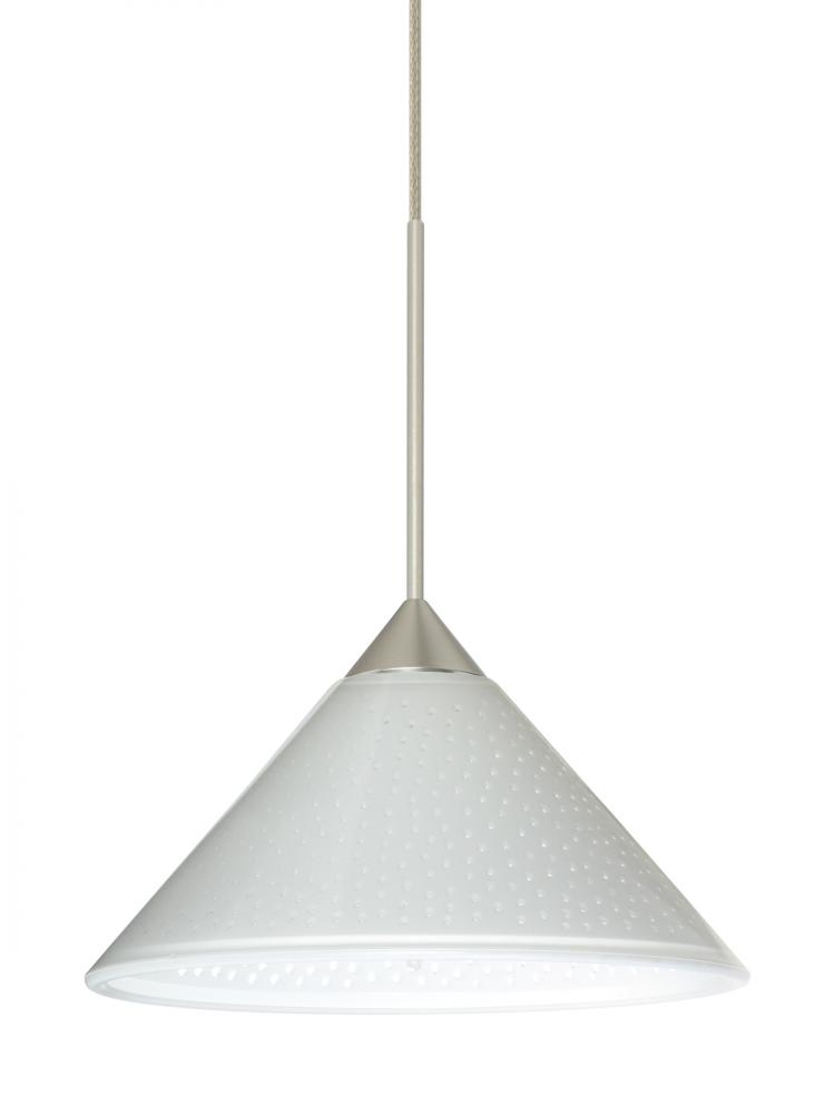 Besa Pendant Kona Satin Nickel White Starpoint 1x5W LED