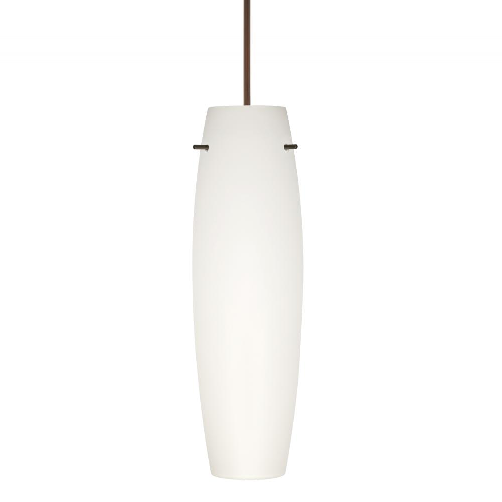 Besa Tu Tu Pendant, Opal Matte, Bronze, 1x50W Halogen, 277V, 0-10V Dimming