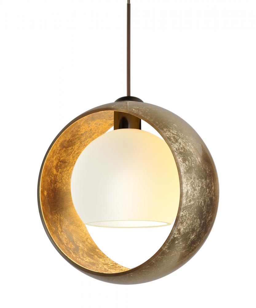 Besa Pendant Pogo Bronze Gold/Inner Gold 1x35W Halogen, 15Ft. Cord