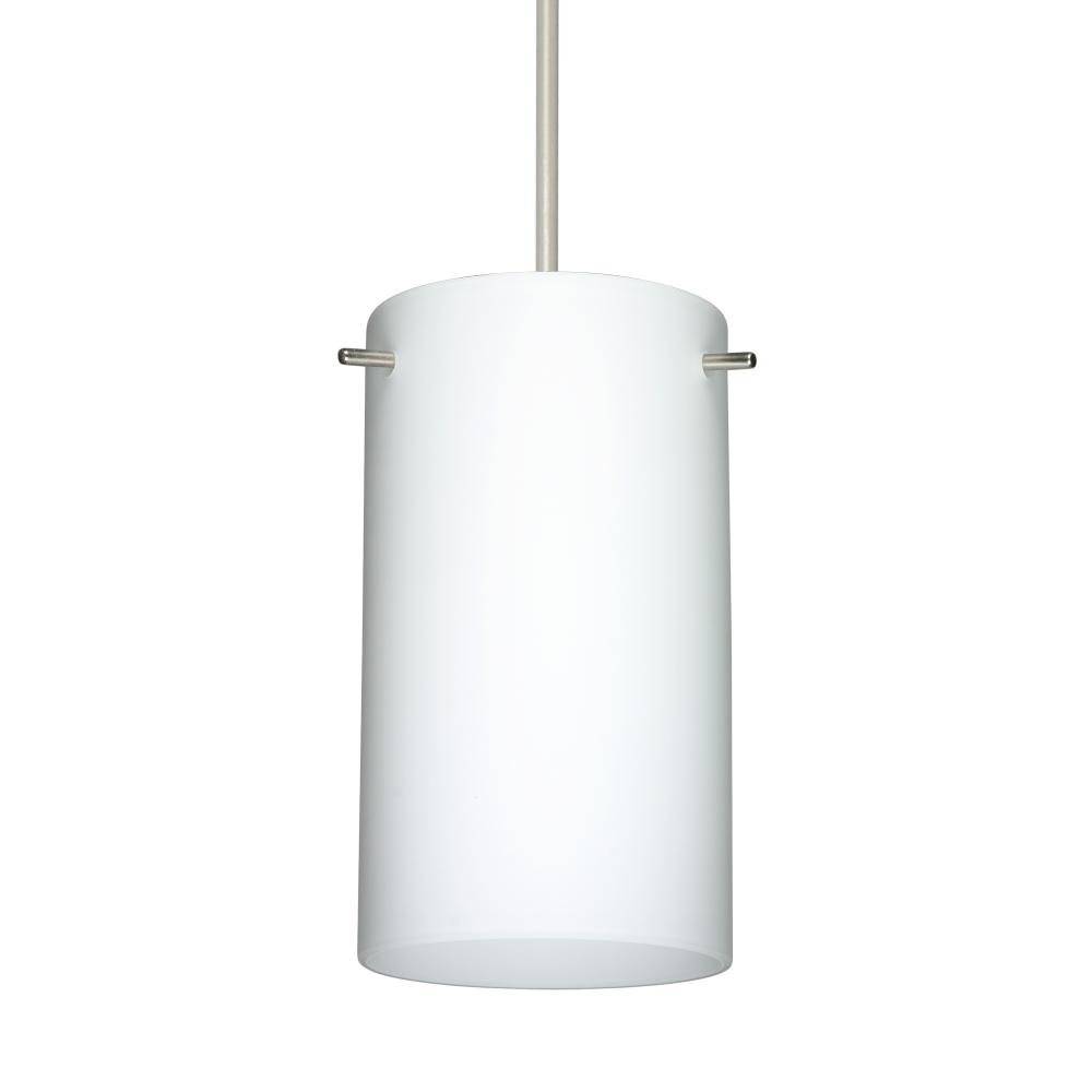 Besa Stilo 7 Pendant Satin Nickel Opal Matte 1x50W Halogen, 0-10V Dimming