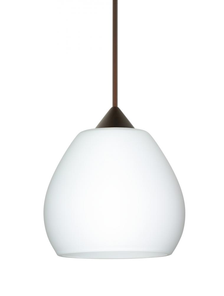 Besa Pendant Tay Tay Bronze Opal Matte 1x50W Halogen, 15Ft. Cord