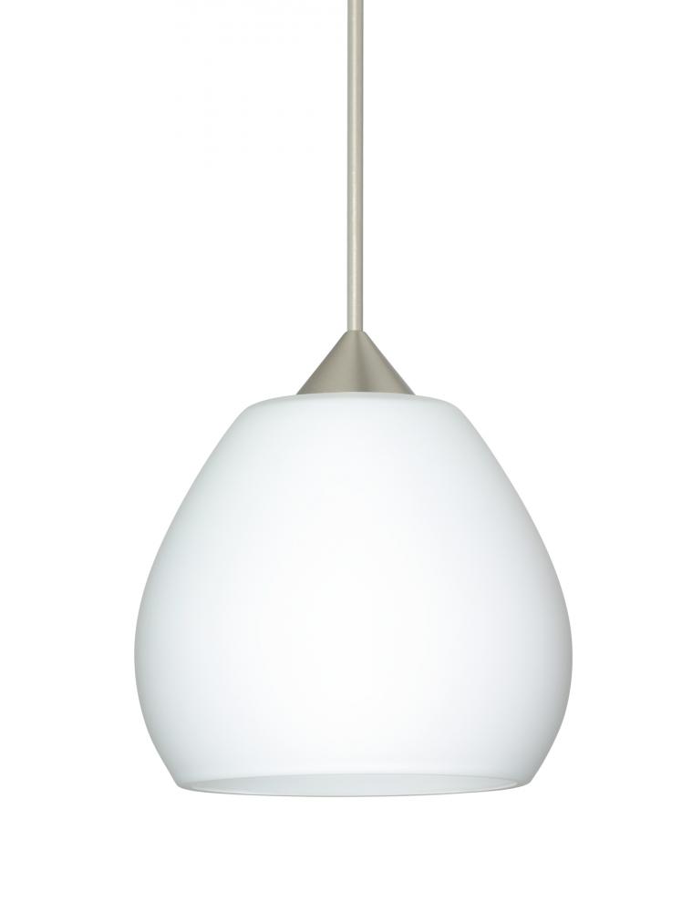 Besa Pendant Tay Tay Satin Nickel Opal Matte 1x5W LED, 15Ft. Cord