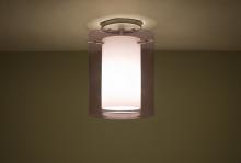 Besa Lighting 1KM-A00607-LED-SN - Besa Ceiling Pahu 8 Satin Nickel Transparent Amethyst/Opal 1x11W LED