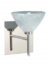 Besa Lighting 1SW-174352-LED-CR-SQ - Besa Wall With SQ Canopy Domi Chrome Marble 1x5W LED