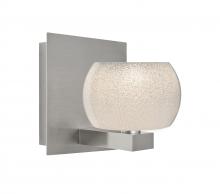 Besa Lighting 1WF-KENOWH-SN - Besa, Keno Vanity, White Sand, Satin Nickel Finish, 1x60W Halogen