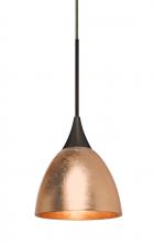 Besa Lighting 1XT-1758CF-LED-BR - Besa Divi Pendant, Copper Foil, Bronze, 1x9W LED