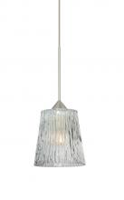 Besa Lighting 1XT-512500-SN - Besa Pendant Nico 4 Satin Nickel Clear Stone 1x35W Halogen