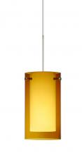 Besa Lighting 1XT-G44007-LED-SN - Besa Pendant Pahu 4 Satin Nickel Transparent Armagnac/Opal 1x5W LED