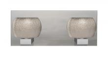 Besa Lighting 2WF-KENOSM-SN - Besa, Keno Vanity, Smoke Sand, Satin Nickel Finish, 2x60W Halogen