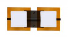  2WS-7735TG-LED-BR - Besa Wall Alex Bronze Opal/Armagnac 2x5W LED