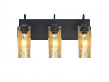 Besa Lighting 3WG-DUKEGF-BK - Besa Duke Vanity, Gold Foil, Black Finish, 3x60W Medium Base