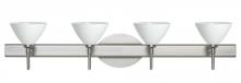 Besa Lighting 4SW-174307-LED-SN - Besa Wall Domi Satin Nickel White 4x5W LED