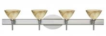 Besa Lighting 4SW-174383-LED-SN - Besa Wall Domi Satin Nickel Mocha 4x5W LED