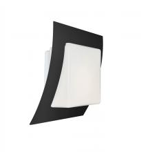  AXIS10-LED-BK - Besa, Axis 10 Sconce, Opal/Black, 1x9W LED