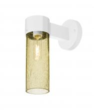 Besa Lighting JUNI10GD-WALL-WH - Besa, Juni 10 Outdoor Sconce, Gold Bubble, White Finish, 1x60W Medium Base