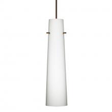 Besa Lighting X-567407-BR-L - Besa Camino Pendant for Multiport Canopy Bronze Opal Matte 1x50W Halogen, 15Ft. Cord