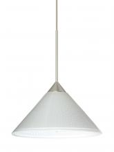 Besa Lighting XP-282453-LED-SN-L - Besa Pendant Kona Satin Nickel White Starpoint 1x5W LED, 15Ft. Cord