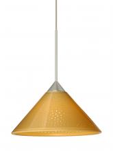 Besa Lighting XP-282490-LED-SN-L - Besa Pendant Kona Satin Nickel Mango Starpoint 1x5W LED, 15Ft. Cord