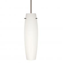 Besa Lighting XP-412107-BR-277-DIM010 - Besa Tu Tu Pendant, Opal Matte, Bronze, 1x50W Halogen, 277V, 0-10V Dimming