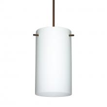 Besa Lighting XP-440407-BR-L - Besa Stilo 7 Pendant Bronze Opal Matte 1x50W Halogen, 15Ft. Cord