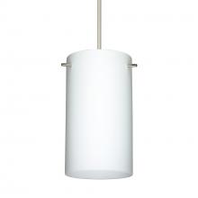 Besa Lighting XP-440407-SN-L - Besa Stilo 7 Pendant Satin Nickel Opal Matte 1x50W Halogen, 15Ft. Cord