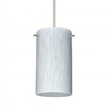 Besa Lighting XP-440419-LED-SN-L - Besa Stilo 7 Pendant Carrera Satin Nickel 1x5W LED, 15Ft. Cord