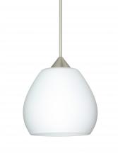 Besa Lighting XP-560507-LED-SN-L - Besa Pendant Tay Tay Satin Nickel Opal Matte 1x5W LED, 15Ft. Cord