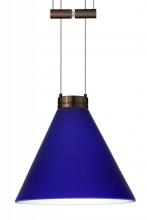  1XA-5121CM-BR - Besa Pendant Kani Bronze Cobalt Blue Matte 1x50W Halogen