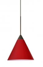  1XC-5121RM-BR - Besa Pendant Kani Bronze Ruby Matte 1x50W Halogen