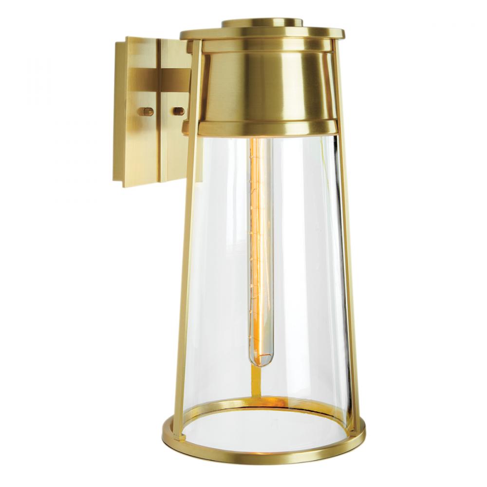 Cone Outdoor Wall Light - Satin Brass