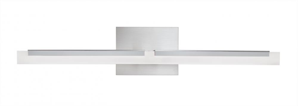 Double L Sconce 26" LED Vanity Light - Brushed Nickel