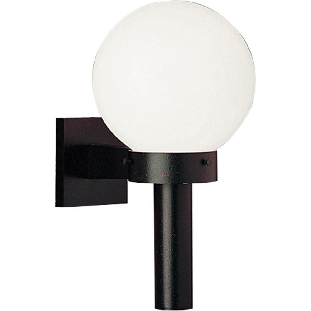 One Light Black White Shatter-resistant Glass Outdoor Wall Light - Last from display