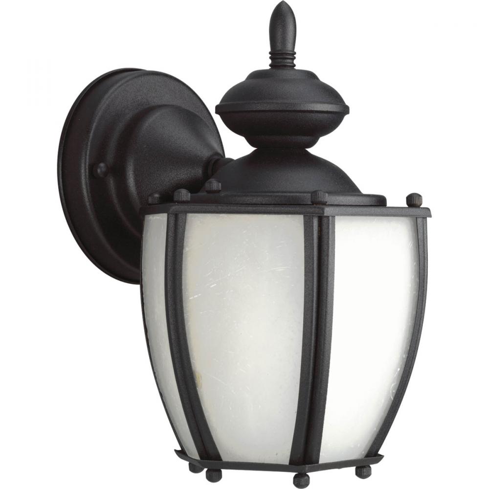 One Light Black  Wall Lantern