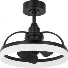 Progress P250115-31M-30 - Shear Collection Oscillating Three-Blade Matte black Ceiling Fan with Matte Black Blades