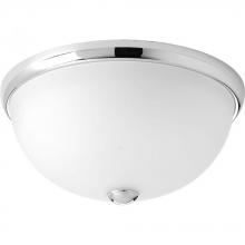 Progress P3642-15WB - Two Light Polished Chrome Etched Glass Bowl Flush Mount