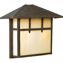 Progress P5768-46 - Two Light Weathered Bronze Light Honey Art Glass Wall Lantern