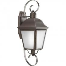 Progress P5888-20 - One Light Antique Bronze Etched Glass Wall Lantern