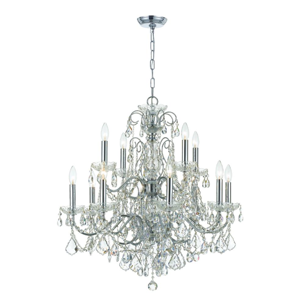 Imperial 12 Light Spectra Crystal Polished Chrome Chandelier