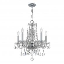 Crystorama 1061-CH-CL-SAQ - Traditional Crystal 5 Light Spectra Crystal Polished Chrome Chandelier