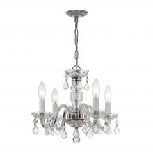 Crystorama 1064-CH-CL-SAQ - Traditional Crystal 4 Light Spectra Crystal Polished Chrome Mini Chandelier